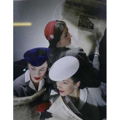 845 - Horst P. Horst, 'Newspapers', a fine colour photo print, inscribed on the mount No. 253, 23 x 29cm