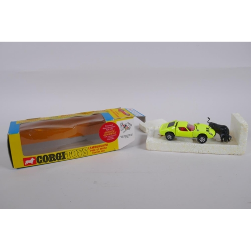 90 - Corgi 342 Lamborghini P400 GT Miura, Fighting Bull, Revised Specification with whizzwheels, replacin... 