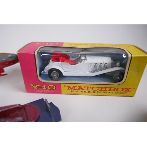 96 - Matchbox King Size K-17 Dyson low loader K-9, Claas Combine Harvester, Husky Hoynor Mk II Car Transp... 