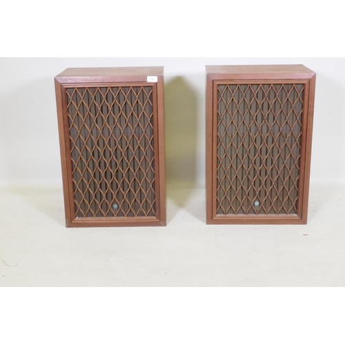 108 - A pair of Pioneer CS-99A, 100 watt floor speakers in walnut cases, 42 x 29 x 63cm