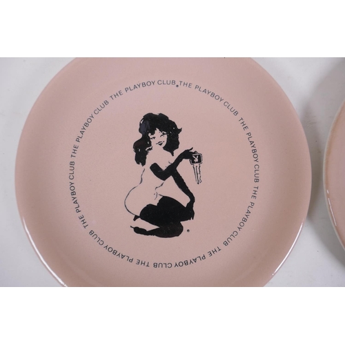 149 - A pair of vintage Dunn Bennett side plates from the Playboy Club, 20cm diameter
