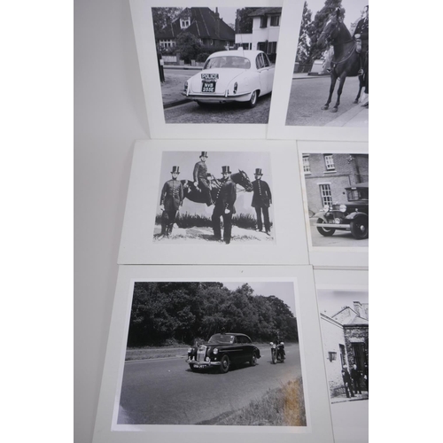 219 - A quantity of black and white photographs relating to policing, largest 29 x 17cm