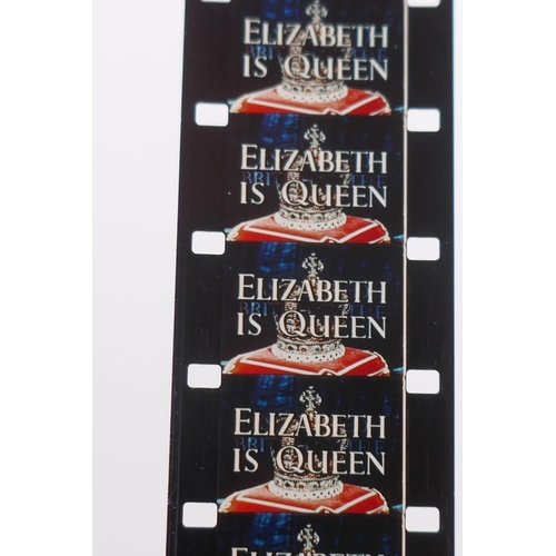 224 - A 16mm film of the Coronation of Queen Elizabeth II, titled Elizabeth is Queen, produced by Associat... 