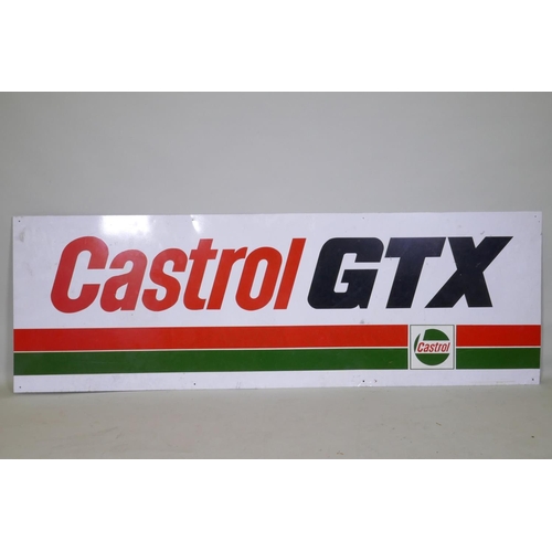 24 - A Castrol GTX enamelled metal sign, 183 x 62cm