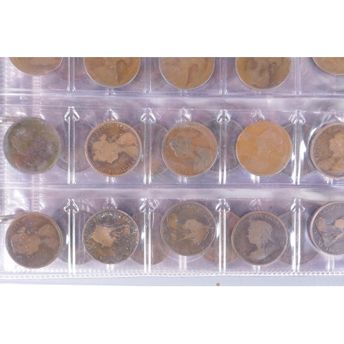 252 - Three albums of C18th, C19th and C20th British coinage of various denominations