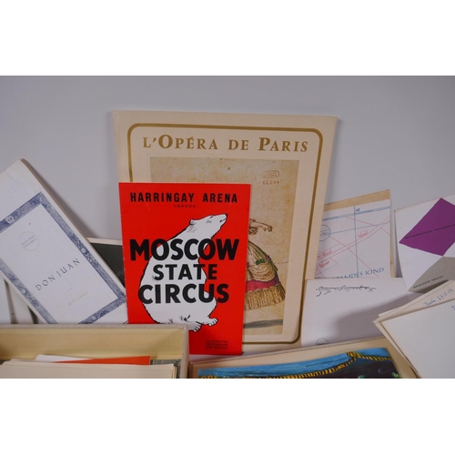 281 - A large quantity of theatre and opera ephemera relating to theatres across Europe and London