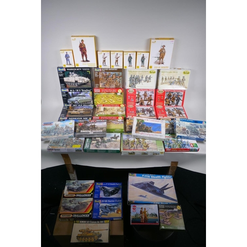 34 - A large collection of boxed 1:72 scale Wargaming/Diorama Miniatures (Troops and vehicles) by Valiant... 