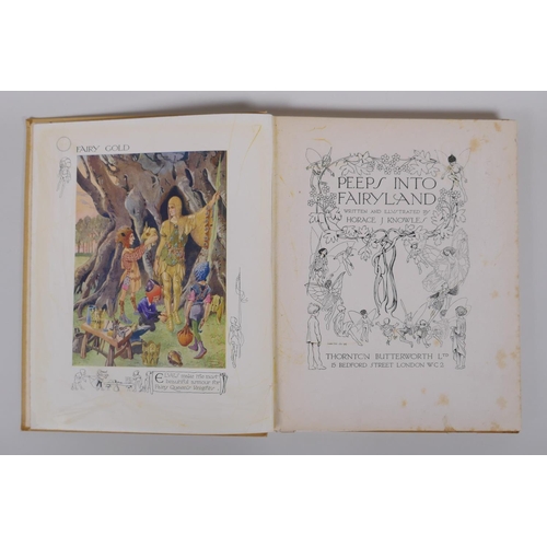 80 - Peeps into Fairyland, written and illustrated by Horace J. Knowles, published by Thornton Butterwort... 