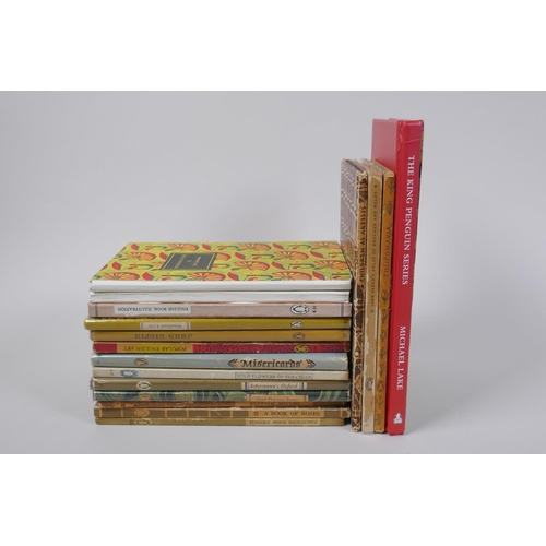 84 - A collection of assorted vintage King Penguin books, including A Book of Roses, The Flowers of the C... 