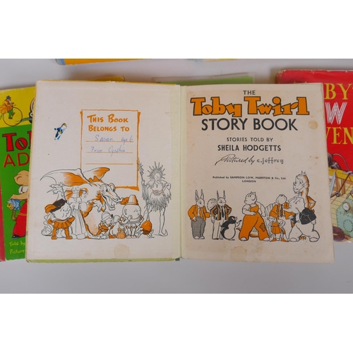 87 - A collection of early Toby Twirl books by Sheila Hodgetts and illustrated by Edward Jeffrey, includi... 