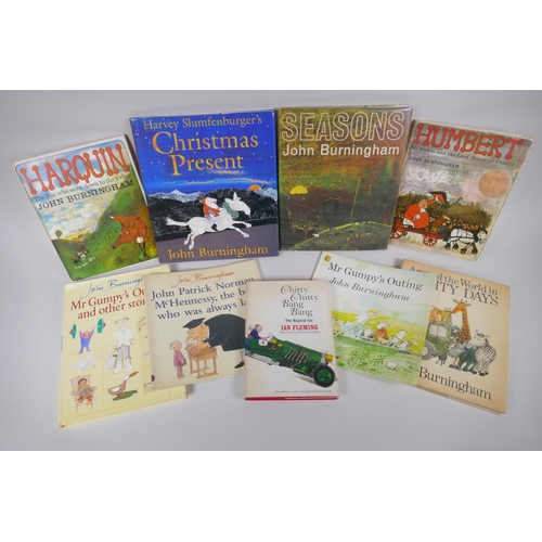 88 - A collection of books illustrated by John Burningham, including the US first edition of Chitty Chitt... 