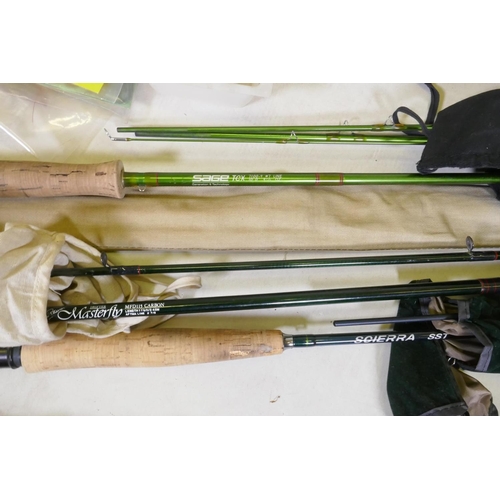 91 - Fly fishing gear, lures, reels, tools and rods, Scierra SST, Brian Peterson Drifter Master Fly, Shak... 