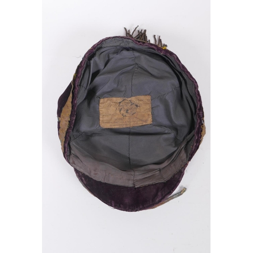 1 - A C19th Scottish Northern Football Club Cap, in claret and gold, for the 1881-82-84 seasons, made by... 