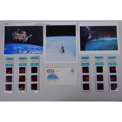 109 - Of Space Interest: Six Pana-Vue Superdia photographic slides featuring NASA photographs of the histo... 