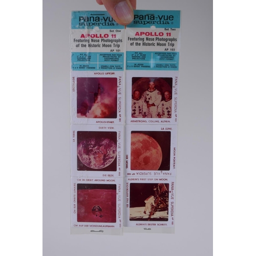 109 - Of Space Interest: Six Pana-Vue Superdia photographic slides featuring NASA photographs of the histo... 