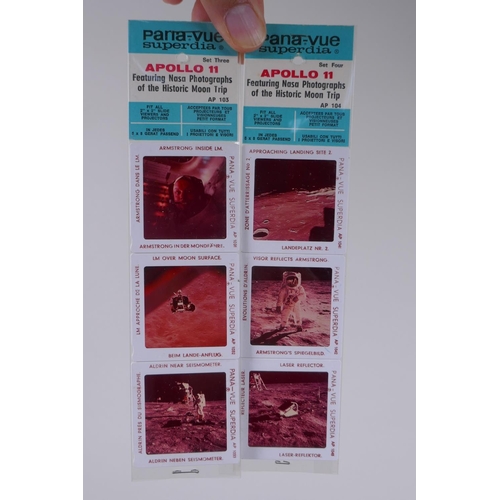 109 - Of Space Interest: Six Pana-Vue Superdia photographic slides featuring NASA photographs of the histo... 