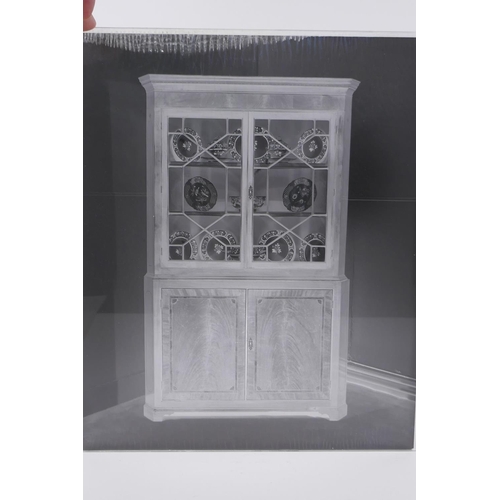 18 - A collection of ten early to mid century glass plate negative photographs of antiques, possibly by R... 