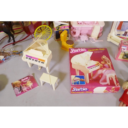 42 - A large collection of vintage pedigree Sindy dolls and accessories, including two 1981/82 Sindy doll... 