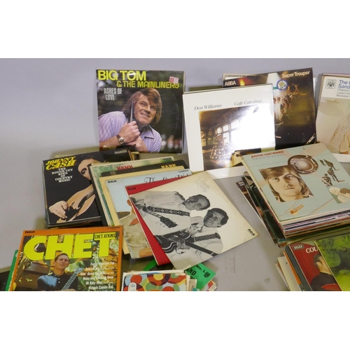 54 - A large collection of LPs and 45s, mostly 60s, 70s, 80s rock, pop and easy listening and country