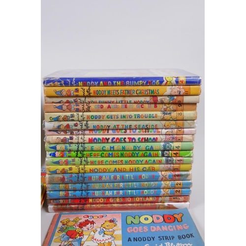 76 - A collection of vintage children's books including various Noddy Volumes (1-14, many duplicates), No... 