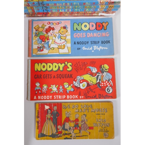 76 - A collection of vintage children's books including various Noddy Volumes (1-14, many duplicates), No... 