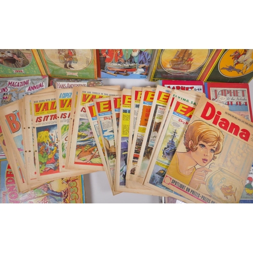 78 - A large quantity of vintage British comics, loose single issues and annuals, including Chatterbox, B... 