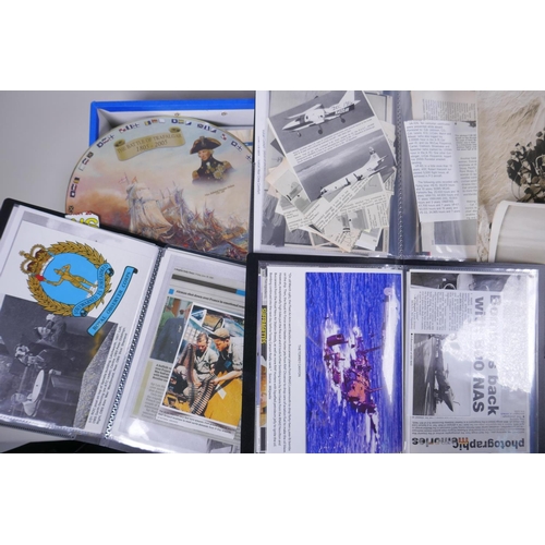 129 - A large quantity of photographs, service books, cuttings etc. relating to the Navy and Airforce