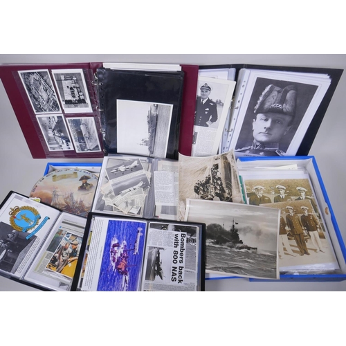 129 - A large quantity of photographs, service books, cuttings etc. relating to the Navy and Airforce