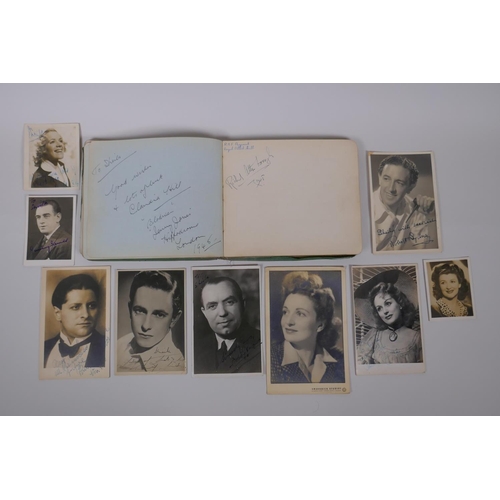 22 - A 1940s/50s autograph album relating to the Jenny Jones West End musical, with autographs and signed... 