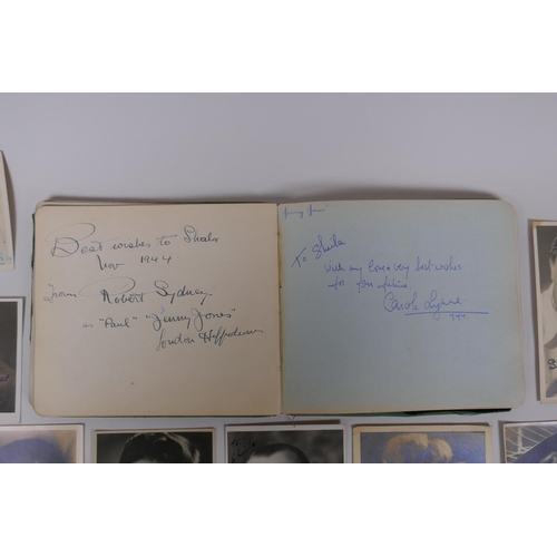 22 - A 1940s/50s autograph album relating to the Jenny Jones West End musical, with autographs and signed... 