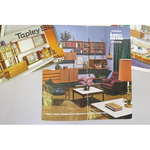 27 - A collection of mid century brochures for Danish furniture systems by Poul Cadovius, including Royal... 