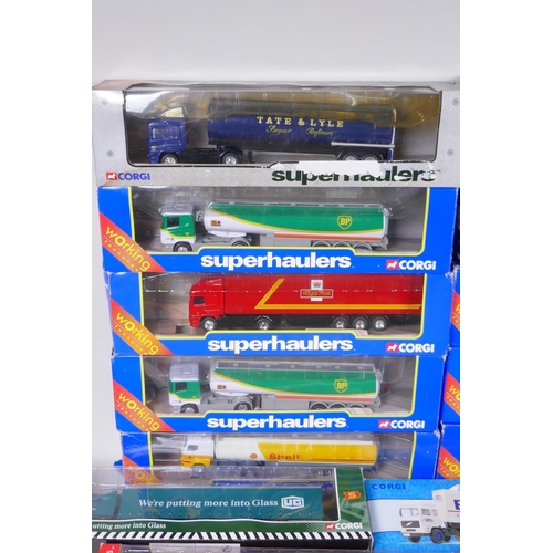 38 - A large collection of Corgi Superhaulers diecast model trucks to include TY86605, 59524, TY86704, 59... 