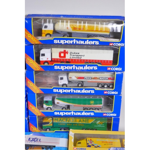 38 - A large collection of Corgi Superhaulers diecast model trucks to include TY86605, 59524, TY86704, 59... 