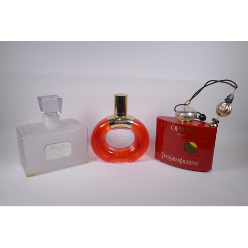 4 - An oversized Christian Dior 'Miss Dior' perfume display bottle, a similar Hermes 'Parfum D'Hermes' d... 