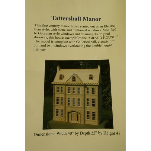 5 - A large dolls' house, Tattershall Manor, in the form of a Georgian town house, the roof folding back... 