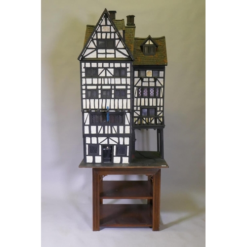 6 - D.C. Hearn, 'Ye Olde Blue Boar', a dolls' house model of a Tudor Tavern, featured in an article in A... 