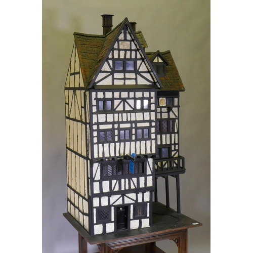 6 - D.C. Hearn, 'Ye Olde Blue Boar', a dolls' house model of a Tudor Tavern, featured in an article in A... 