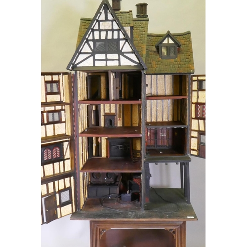 6 - D.C. Hearn, 'Ye Olde Blue Boar', a dolls' house model of a Tudor Tavern, featured in an article in A... 