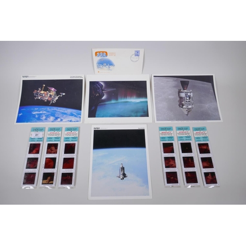 81 - Of Space Interest: Six Pana-Vue Superdia photographic slides featuring NASA photographs of the histo... 