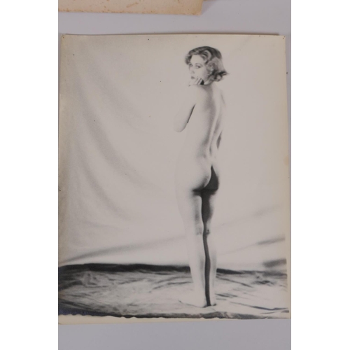 83 - Seven 1930s black and white glamour photographs by D. Hosegood (?), 19.5 x 25cm