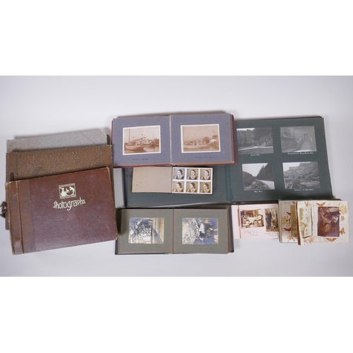 84 - A collection of early C20th photograph albums of social historical interest, including many photos f... 