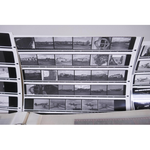 86 - Three albums of photographic negatives including many of military vehicles and armour, motorbikes, a... 