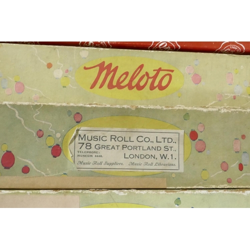 114 - A quantity of Meloto and Play Rite pianola music rolls