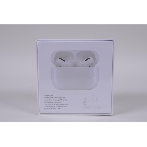 144 - A pair of unopened Apple AirPods Pro with a MagSafe charging case, RRP £249