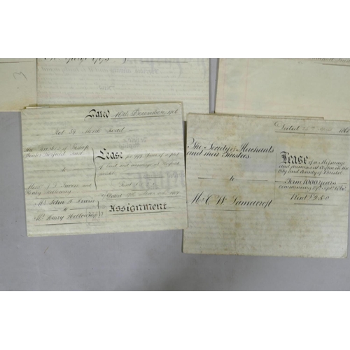 154 - A quantity of assorted C19th and early C20th Deeds and Indentures, mortgage certificates etc