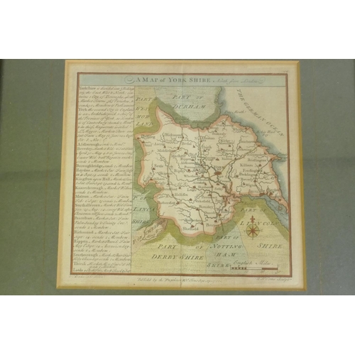 71 - After Badeslade, a map of Yorkshire and a map of Hertfordshire, engraved and published by W.H. Toms,... 