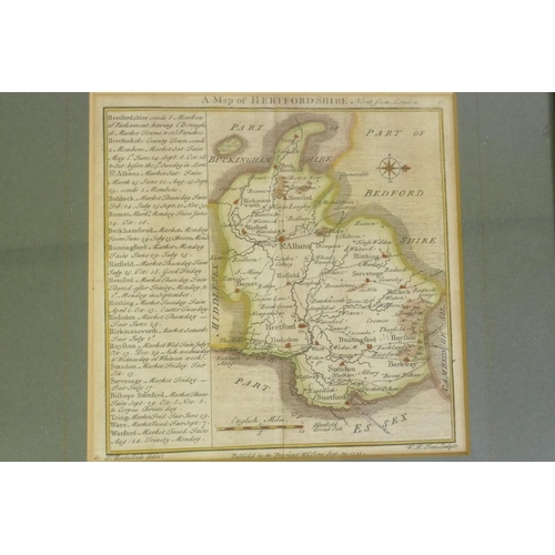 71 - After Badeslade, a map of Yorkshire and a map of Hertfordshire, engraved and published by W.H. Toms,... 