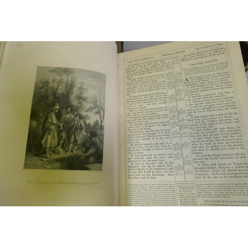 75 - Six early C19th Bibles, Cassell & Co with illustrations by Gustave Dore; Devotional Bible, Matth... 