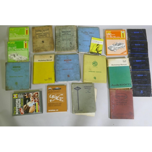 82 - Car Workshop Manuels, Morris Oxford Series 2, Austin A40, Cambridge Saloon and Half Ton Pick Up, Aus... 