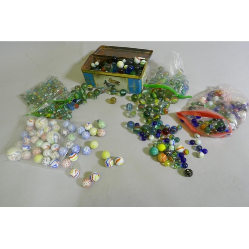 84 - A collection of vintage glass marbles